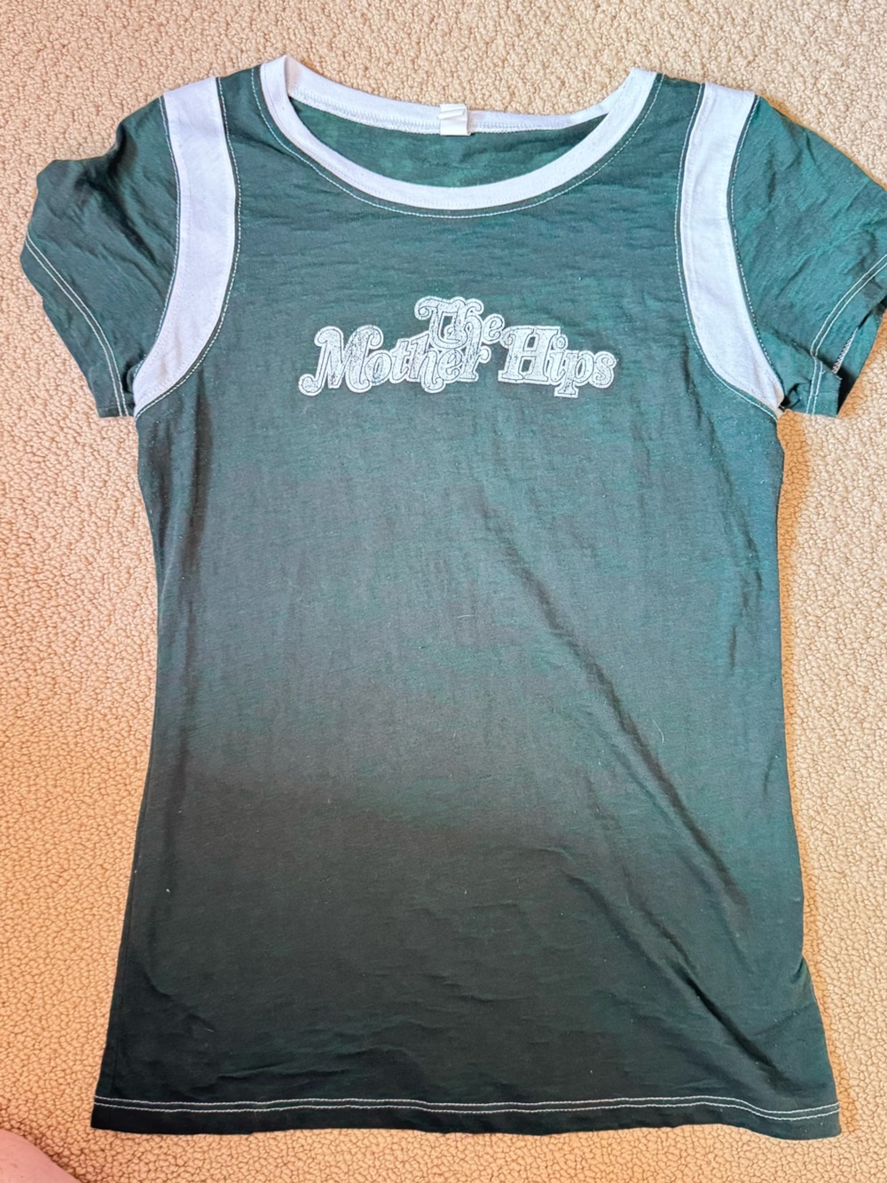 Vintage The Mother Hips Green & White Ringer Tee -